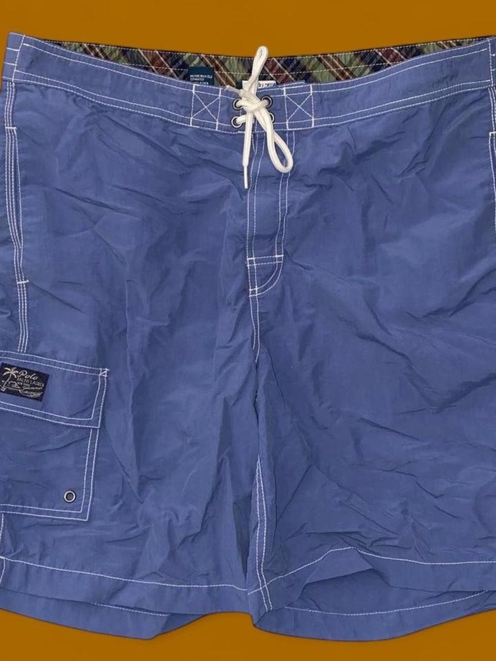 Ralph Lauren Blue Men's Swim Board Shorts with Cargo Pocket